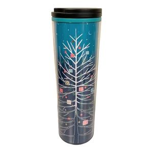 Starbucks Christmas Tree Tumbler Spill Proof Lid 16oz Holiday Travel Cup NEW